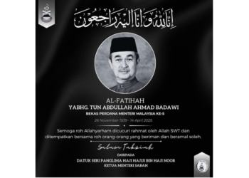 Sabah Chief Minister pays tribute to Tun Abdullah Ahmad Badawi