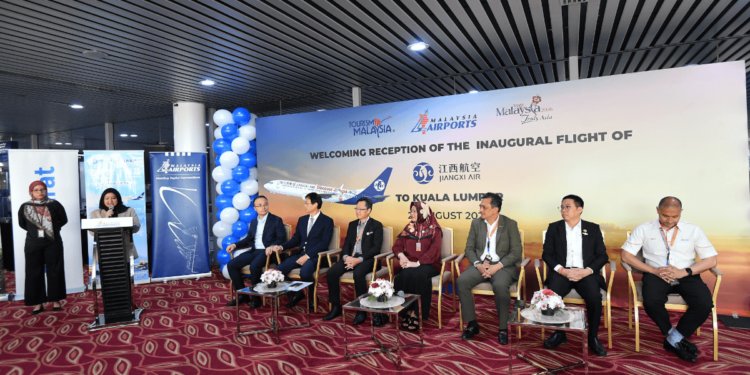 Welcome Ceremony for Jianxi Airlines Flight RY6607 from Nanchang to Kuala Lumpur