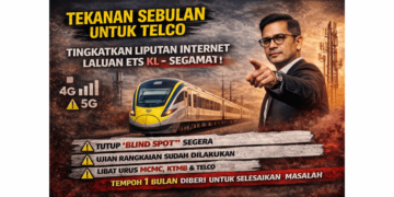 Telco diberi tempoh sebulan, kerajaan desak liputan internet ETS dipercepat