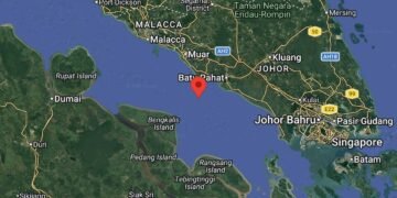 Gempa bumi 4.4 magnitud dikesan di Perairan Batu Pahat