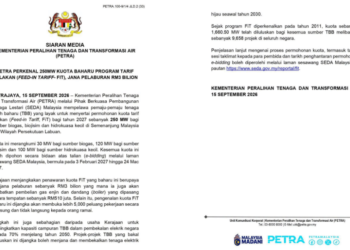 Kuota FiT 250 megawatt dijangka jana pelaburan RM3 bilion