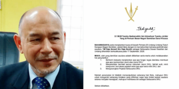 Khidmat Raja Norazli ditamatkan kerana isu keabsahan krisis takhta Negeri Sembilan